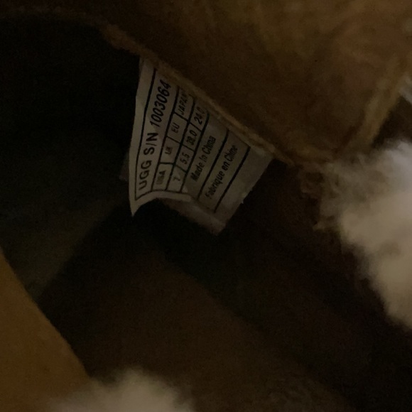 UGG Australia Brown Chestnut Suede Shearling Fur Anais Wedge Bootie - Picture 8 of 11